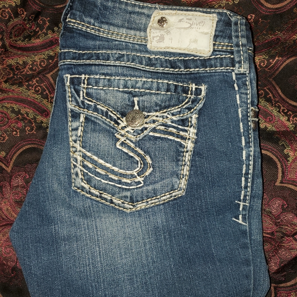 Size 27x34 silver jeans